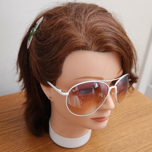 Ray-Ban Silver and Red Aviator Sunglasses - Picture 6 of 6